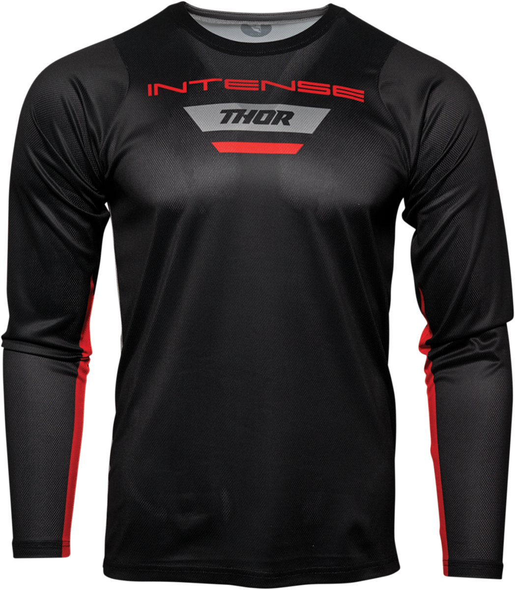 THOR Intense Jersey - Long-Sleeve - Black/Gray - Large 5120-0065