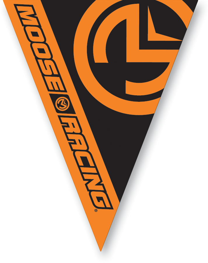 MOOSE RACING Pennant Flags - Orange/Black 9904-0386