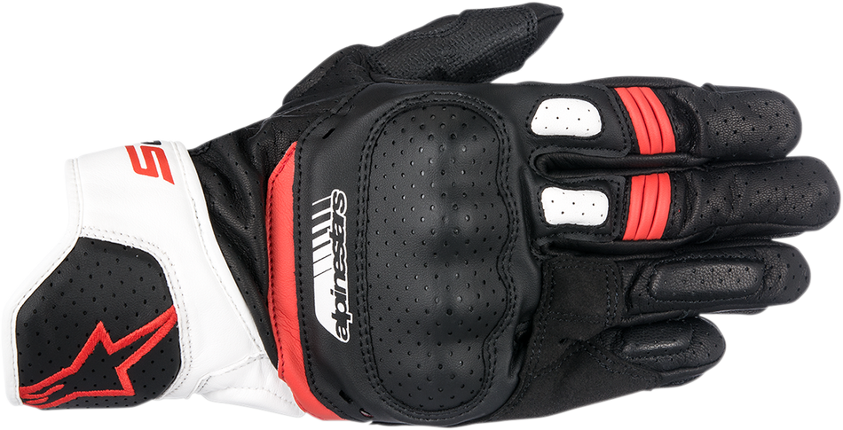 ALPINESTARS SP-5 Gloves - Black/White/Red - 2XL 3558517-123-2X
