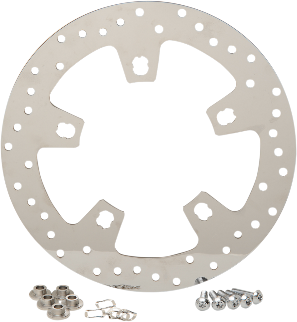 DRAG SPECIALTIES Drilled Brake Rotor - Front - 11.8" - Touring B06-0194ASP