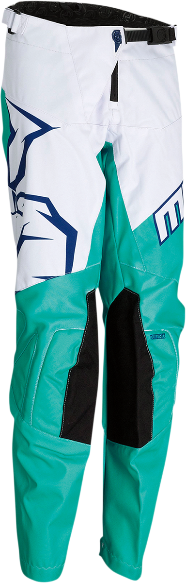 MOOSE RACING Youth Qualifier Pants - Mint/White/Navy - 26 2903-1981