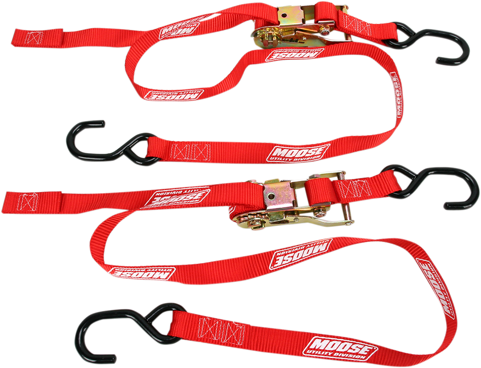 MOOSE UTILITY Ratchet Tie-Down - 1" - Red 3920-0298