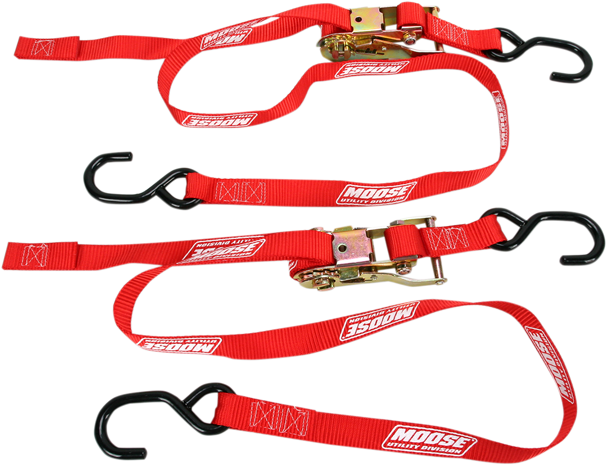 MOOSE UTILITY Ratchet Tie-Down - 1" - Red 3920-0298