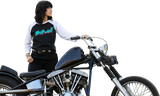 BILTWELL Camiseta raglán 1985 para mujer - Negro/Blanco - Pequeña 8144-060-002 