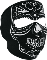 ZAN HEADGEAR Neoprene Face Mask - Calavera Glow In The Dark WNFM028G