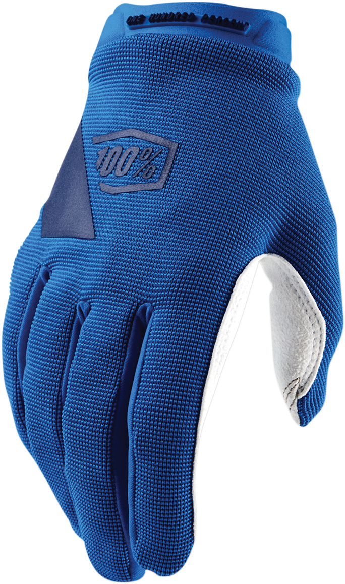 100% Women's Ridecamp Gloves - Blue - Large 11018-002-10