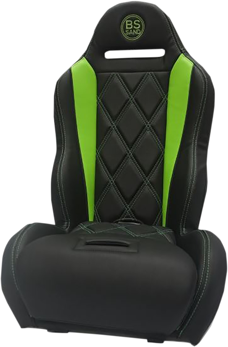 BS SAND Performance Seat - Big Diamond - Black/Green PBUBLBDKW