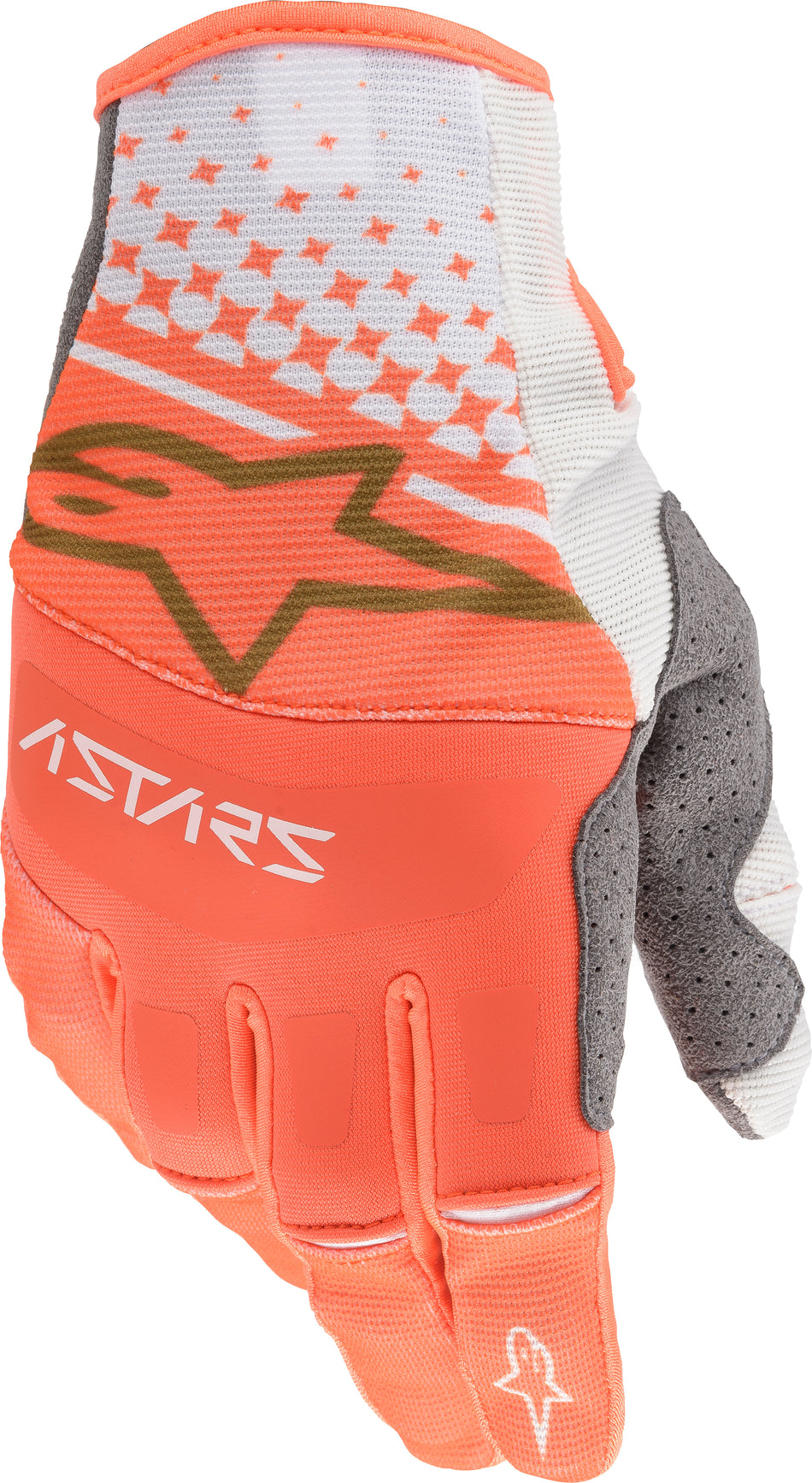 ALPINESTARS Techstar Gloves White/Orange/Gold Sm 3561020-2459-S