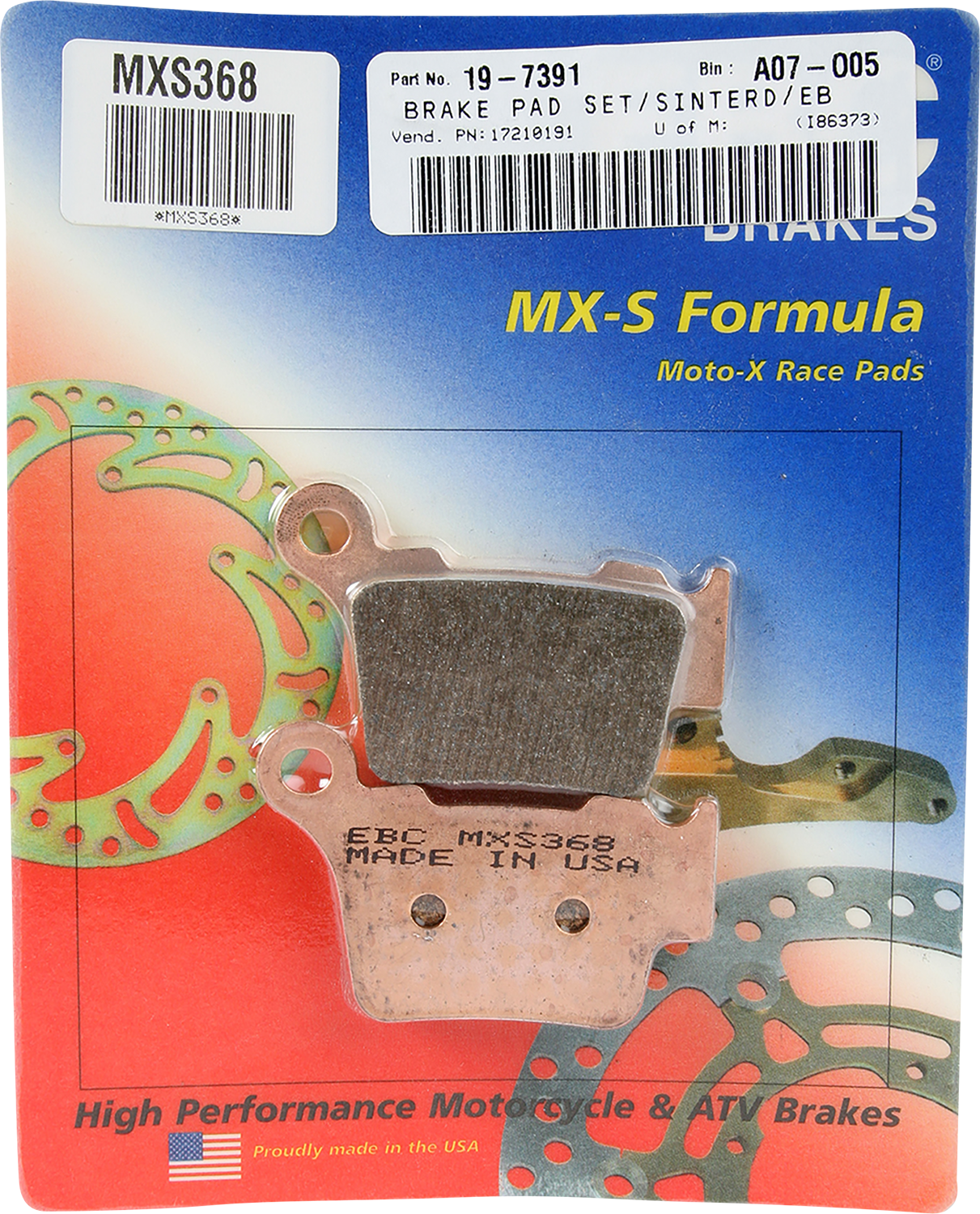 EBC MXS Brake Pads - MXS368 MXS368