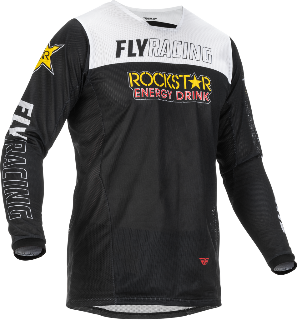 FLY RACING Kinetic Rockstar Mesh Jersey Black/Red/White Sm 375-318S