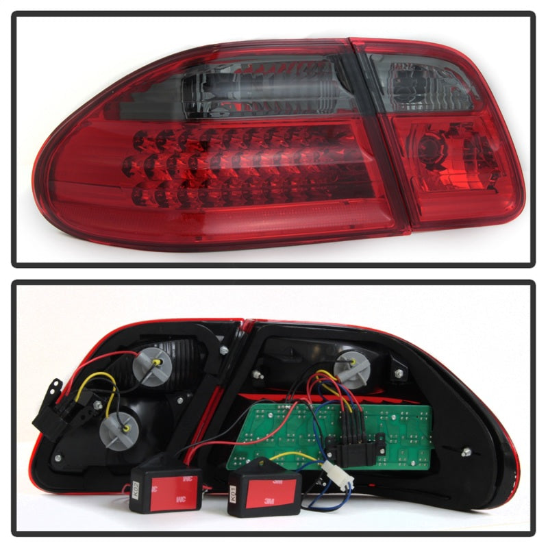 Xtune Mercedes Benz W210 E-Class 96-02 LED Tail Lights Red Smoke ALT-CL-MBW210-LED-RSM 5020659