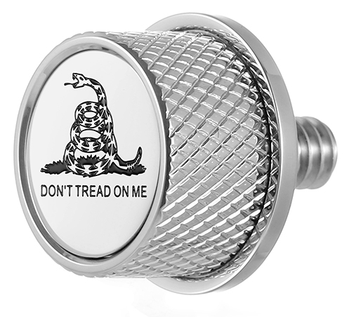 FIGURATI DESIGNS Seat Mounting Knob - Stainless Steel - Don't Tread On Me FD40-SEAT KN-SS