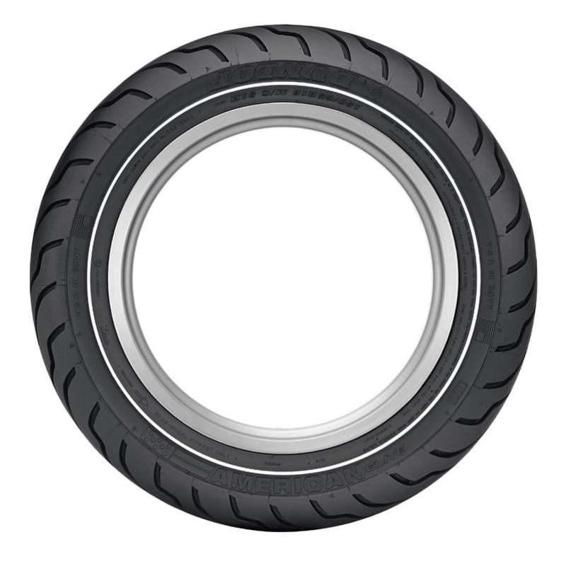 Dunlop American Elite Bias Rear Tire - MU85B16 M/C 77H TL  - Narrow Whitewall