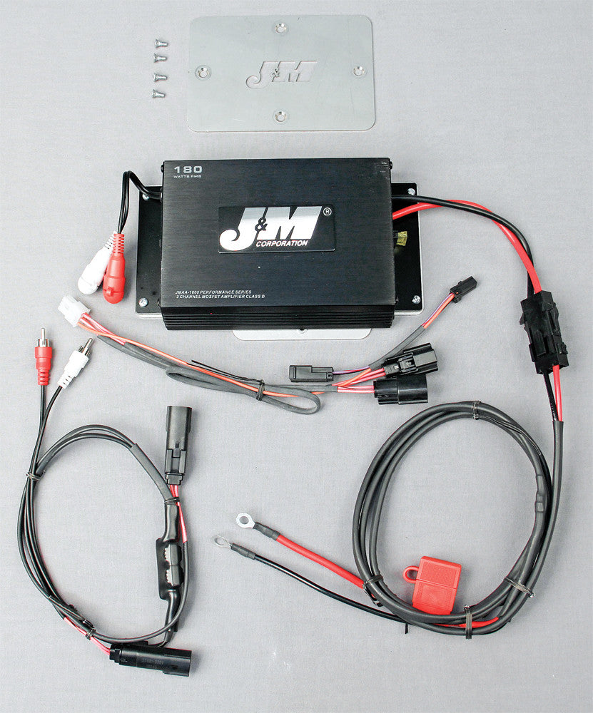 J&MPerf Series 180w Rms 2-Ch Amp Kit 6.5"X4.75"X1.75"JMAA-1800HR15
