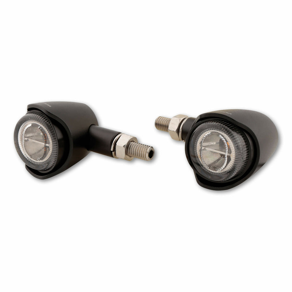 HIGHSIDER Akron-X Ts/Tail/Brake Light Pair Smoked Lens Black 254-2790