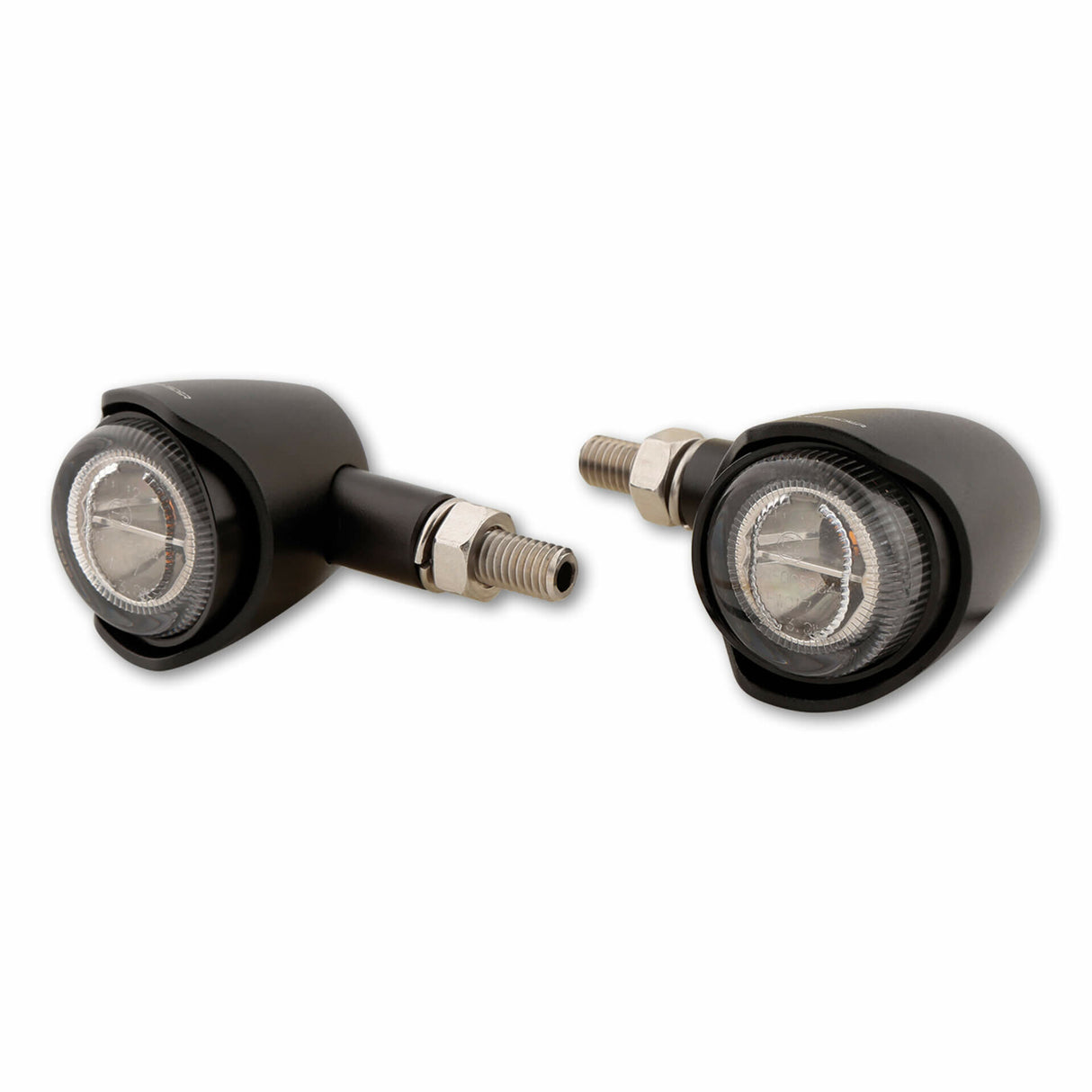 HIGHSIDER Akron-X Led Turn Signal Pair Smoked Lens Black 204-2790