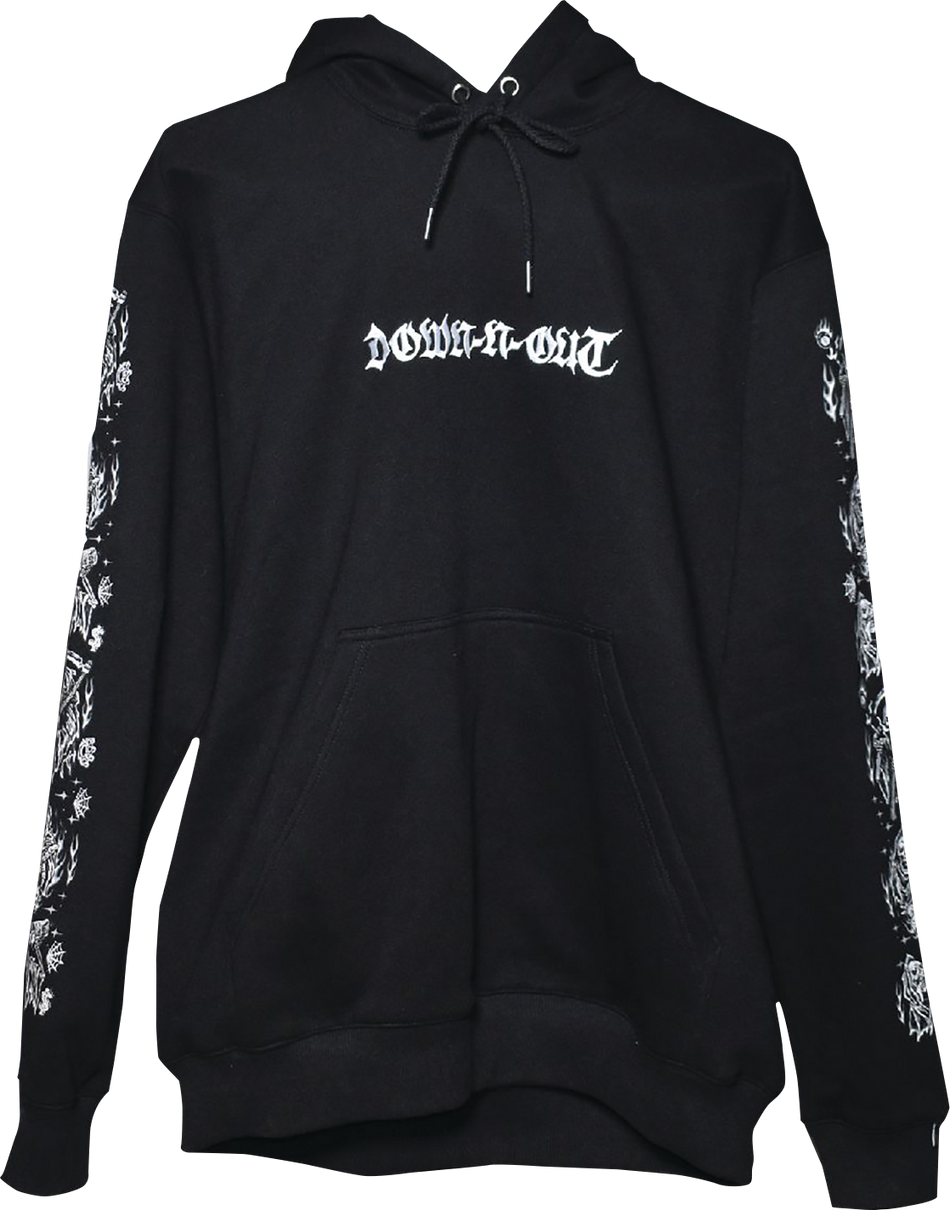 LETHAL THREAT Down-N-Out Cheating Death Hoodie - Black - Large DT10054L