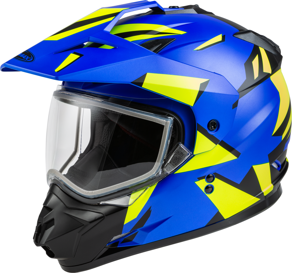 GMAX Gm-11s Ripcord Adventure Snow Helmet Matte Blue/Hi-Vis Lg A2114626