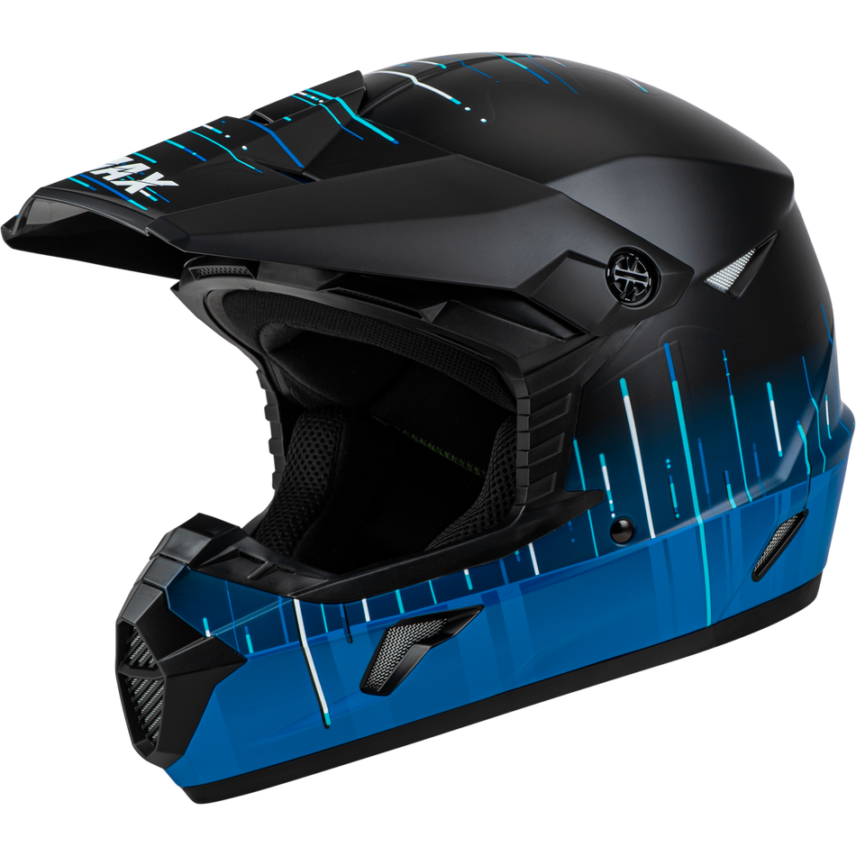 GMAX Youth Mx-46y Frequency Offroad Helmet Matte Black/Blue Yl D3465112
