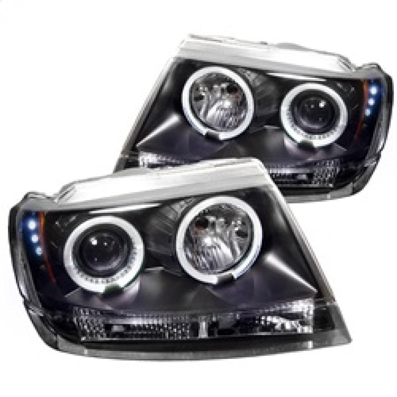 Spyder Jeep Grand Cherokee 99-04 Projector Headlights LED Halo LED Blk - PRO-YD-JGC99-HL-BK 5011145