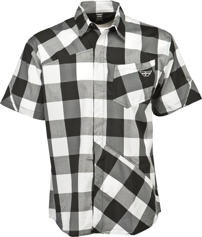 FLY RACING Jack Down Button Up Shirt Black/Grey S 352-6100S