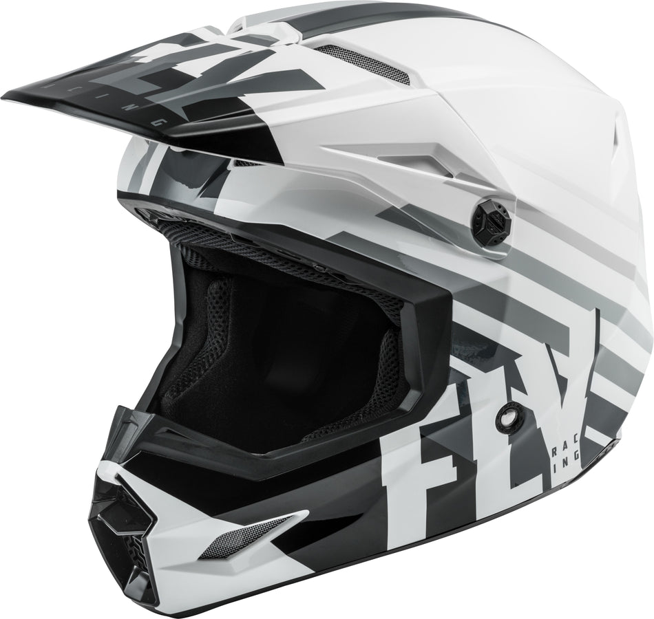 FLY RACING Kinetic Thrive Helmet White/Black/Grey Md 73-3502M
