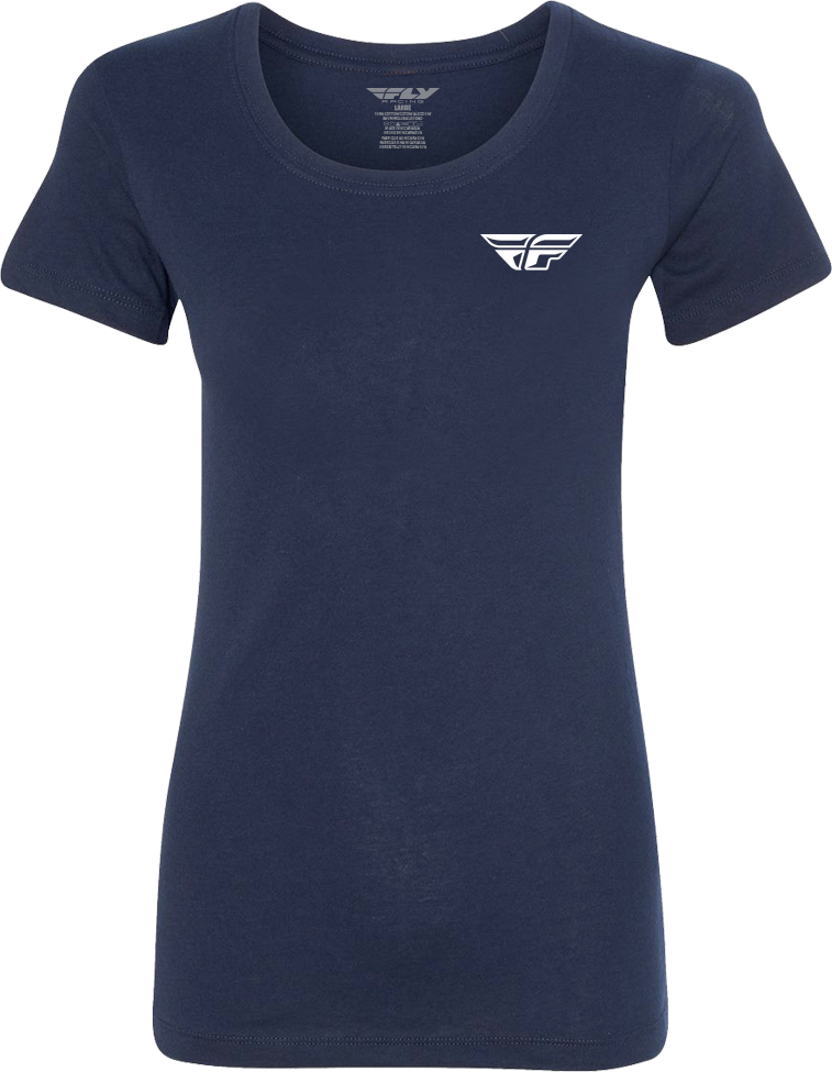 FLY RACING Women's Fly Pulse Tee Navy Md 356-0088M