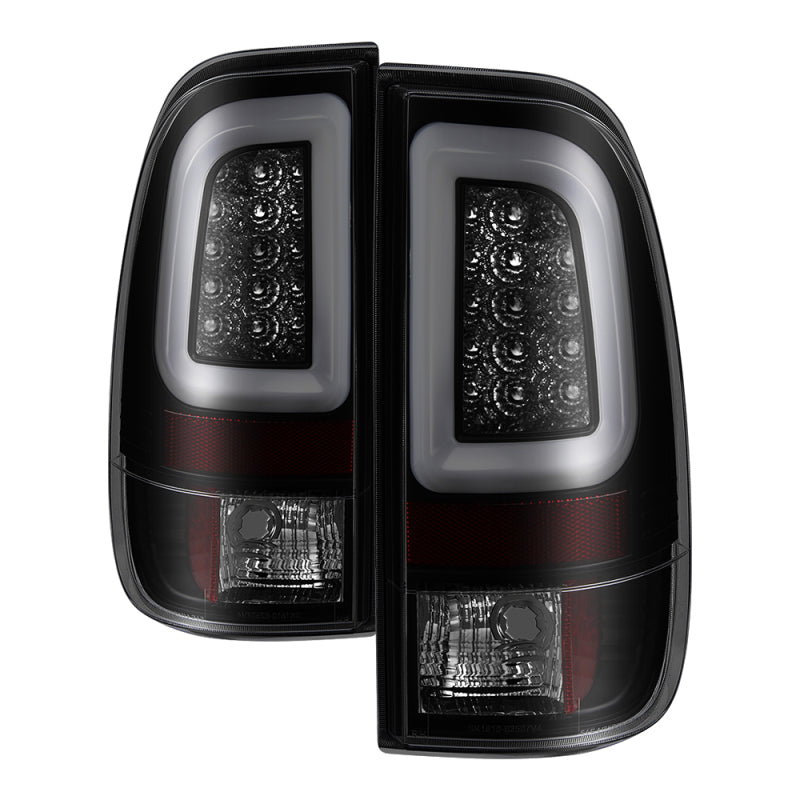 Spyder 08-16 Ford Super Duty F-250 V3 Light Bar LED Tail Lights - Blk Smoke ALT-YD-FS07V3-LBLED-BSM 5084729