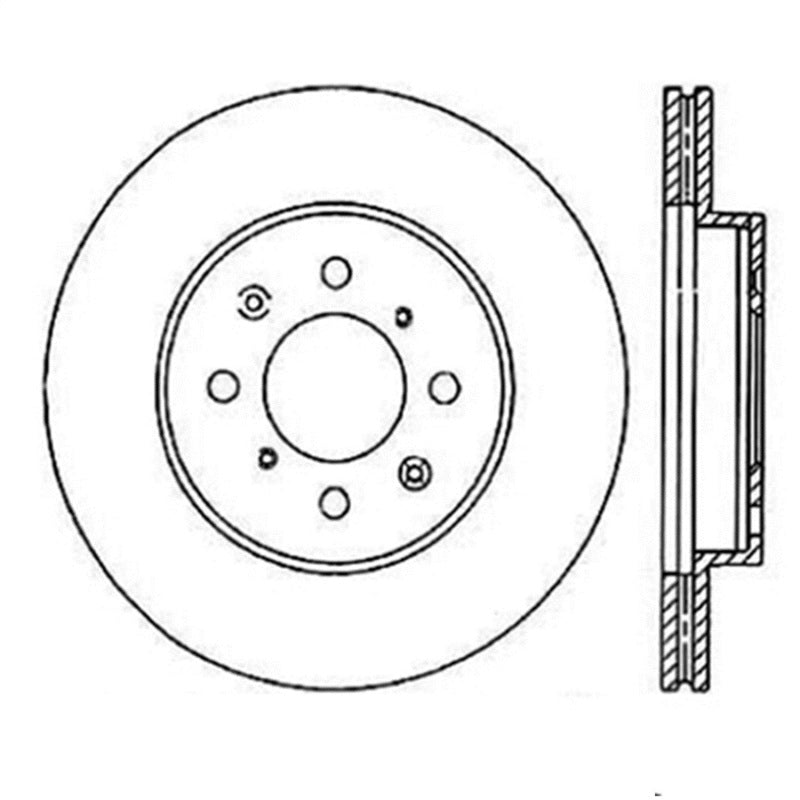 StopTech Power Slot 90-01 Integra (exc. Type R) /90-05 Civic EX/94-95 Civic SI wABS/99-03 Civic SI/ 126.40021SL