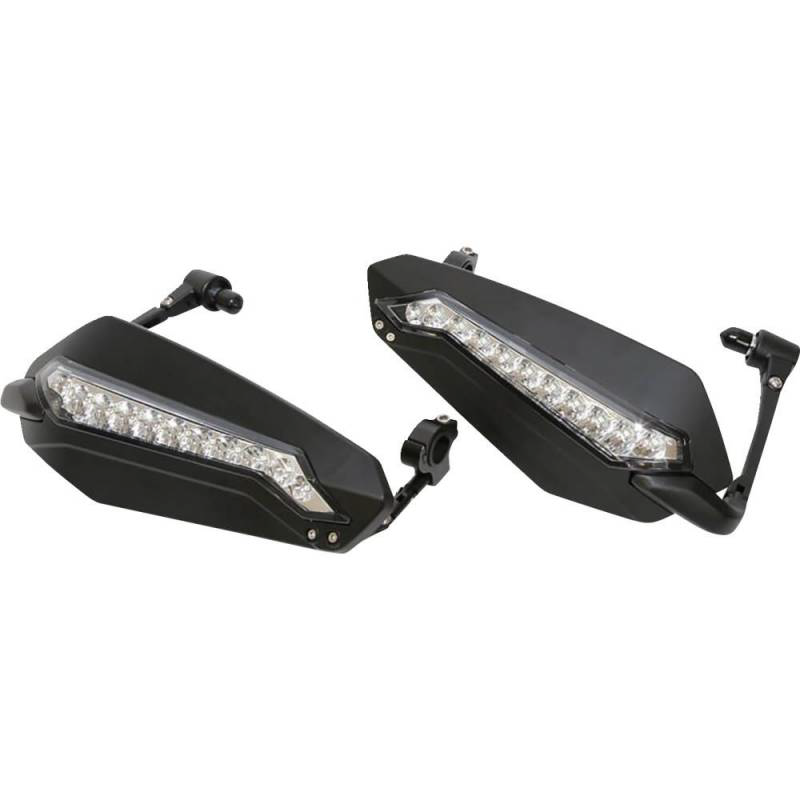 HIGHSIDER Hand Guards With Led Drl Black Pair 320-100