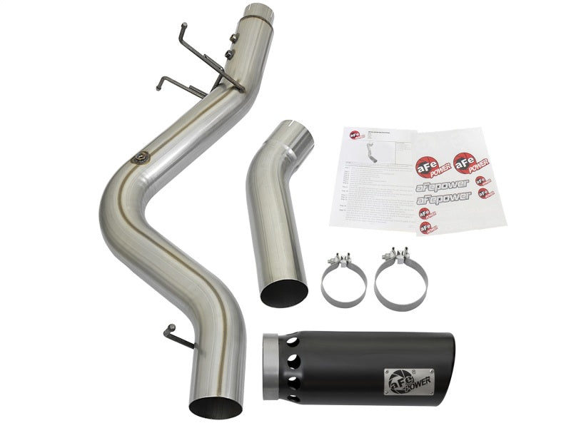 aFe LARGE BORE HD 4in 409-SS DPF-Back Exhaust w/Black Tip 2017 GM Duramax V8-6.6L (td) L5P 49-44085-B