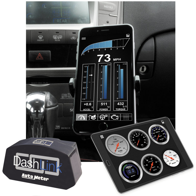 Autometer OBD-II Drahtloses Datenmodul Bluetooth DashLink für Apple IOS- und Android-Geräte 6036