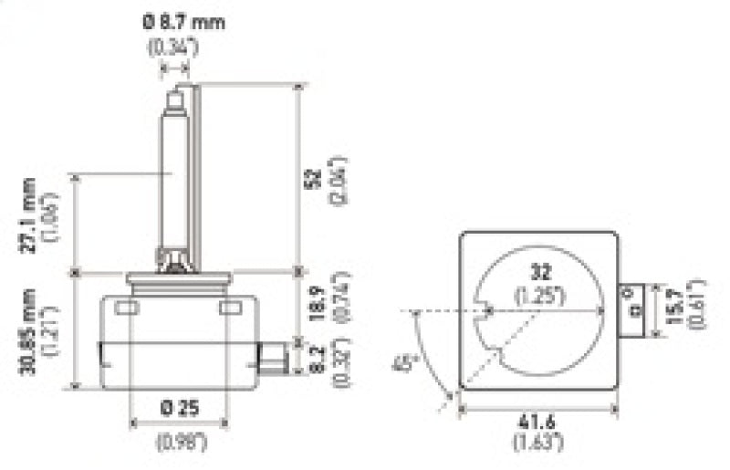 Hella Xenon D1S Bulb PK32d-2 85V 35W 5000k LAD1S 5000 K