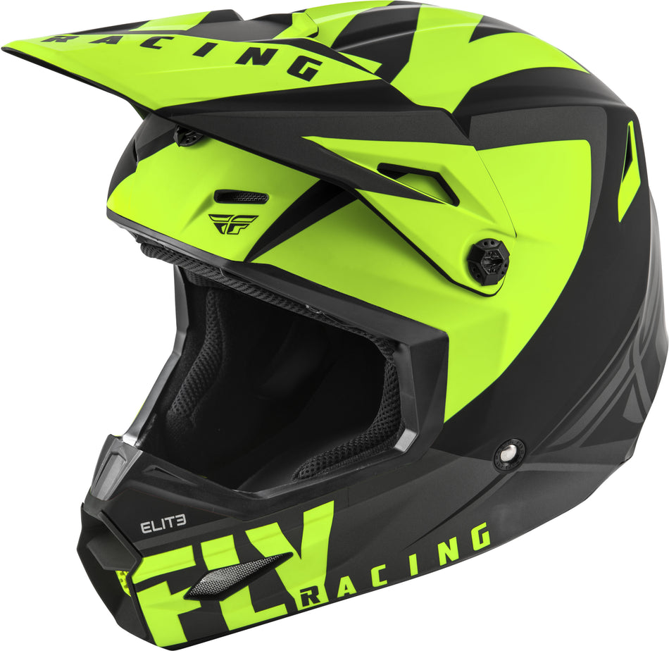 FLY RACING Elite Vigilant Helmet Matte Black/Hi-Vis Lg 73-8615-7