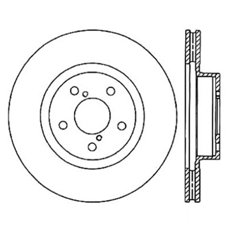 StopTech Power Slot 06-08 Subaru Legacy / 13 Scion FR-S / 13 Subaru BRZ Front Right Slotted Rotor 126.47021SR