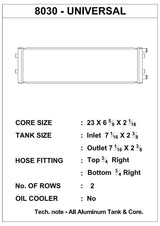 CSF Dual-Pass Universal Heat Exchanger (Cross-Flow) 8030