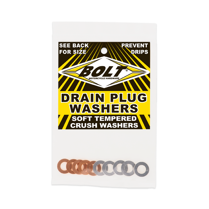 BOLT Crush Washers 8x5mm 10/Pk 5 Aluminum & 5 Copper DPWM8.15-10