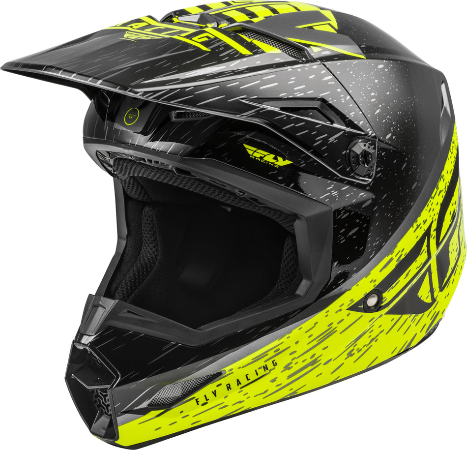 FLY RACING Kinetic K120 Helmet Hi-Vis/Grey/Black Md 73-8620M