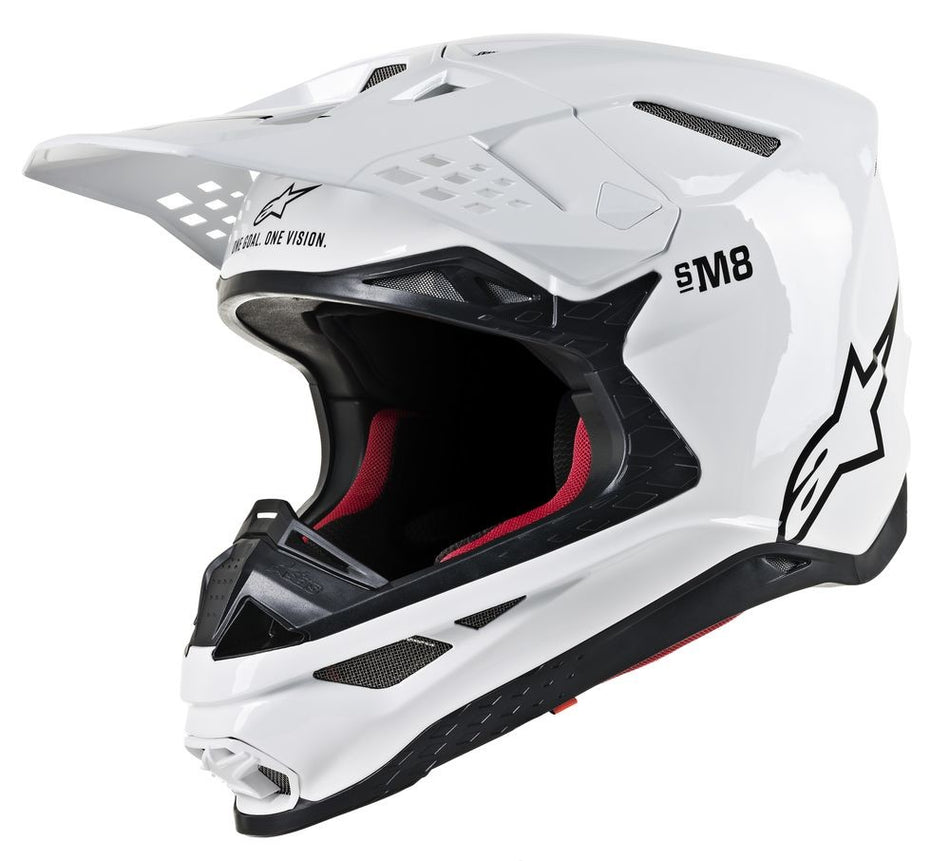 ALPINESTARS S.Tech S-M8 Helmet Glossy White Lg 8300719-2180-LG