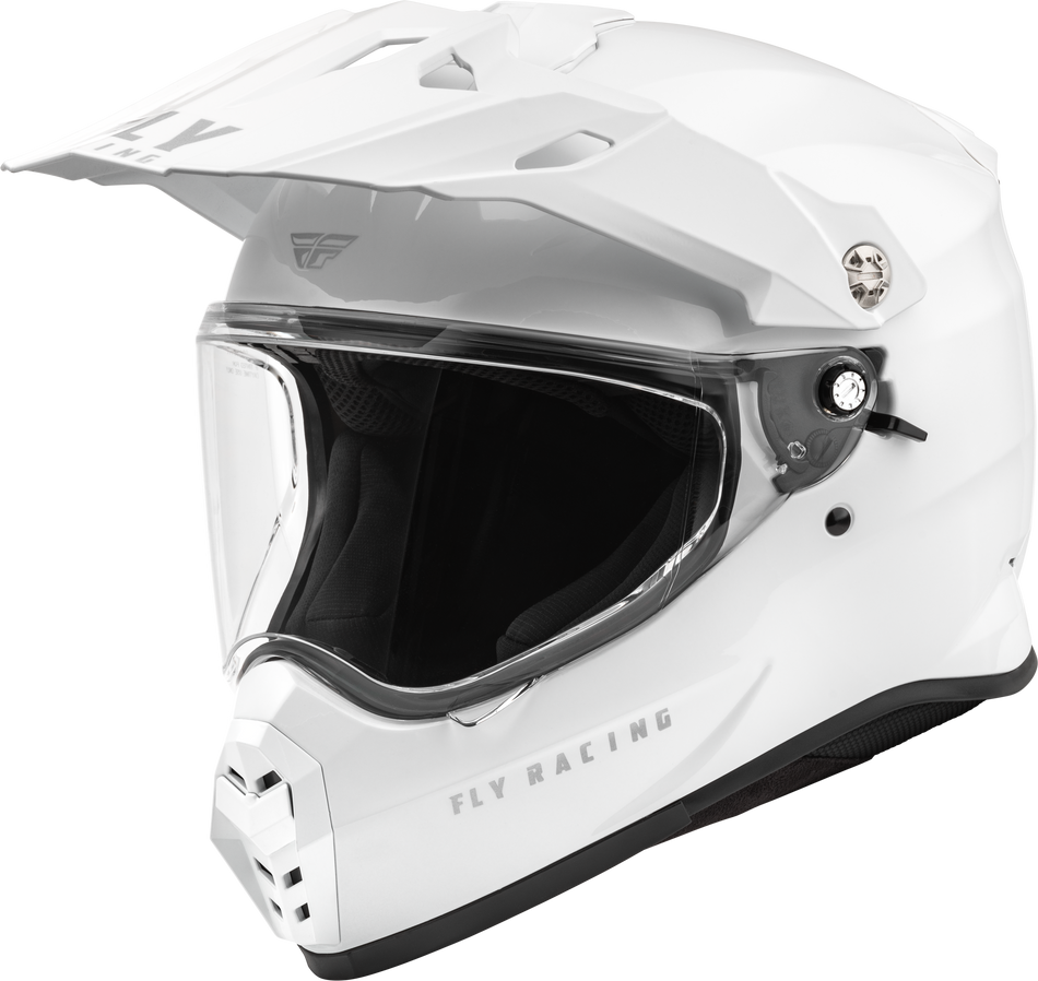 FLY RACING Trekker Solid Helmet White Md 73-7022M