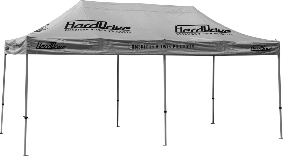 HARDDRIVE Canopy Grey With Logo 10' X 20' 810-9896