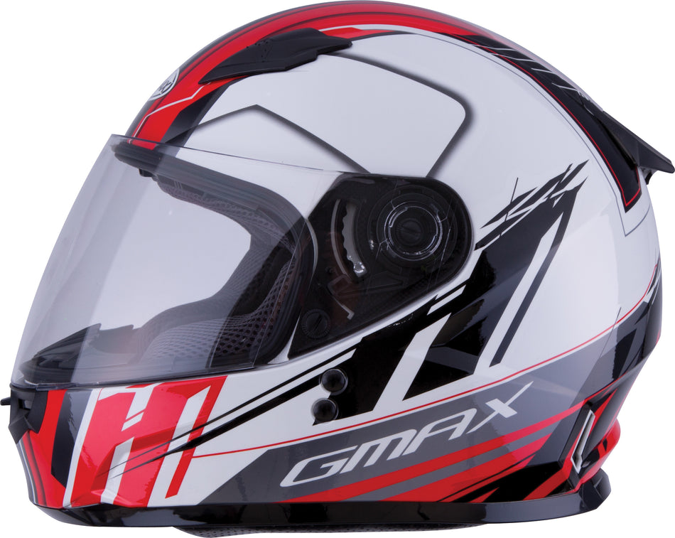 GMAX Youth Gm-49y Full-Face Rogue Helmet White/Red Ys G7497030