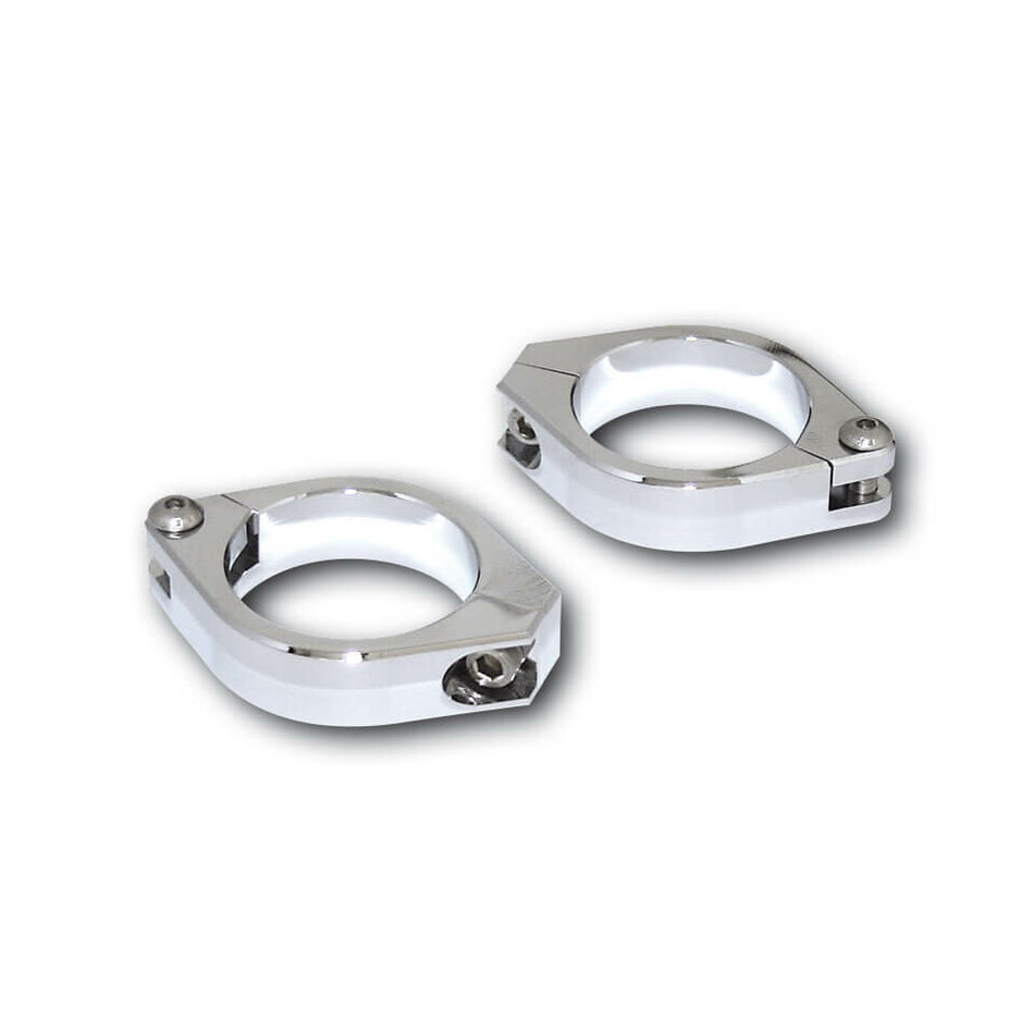 HIGHSIDER Cnc Fork Clamps 38-41mm Pair Chrome 207-405