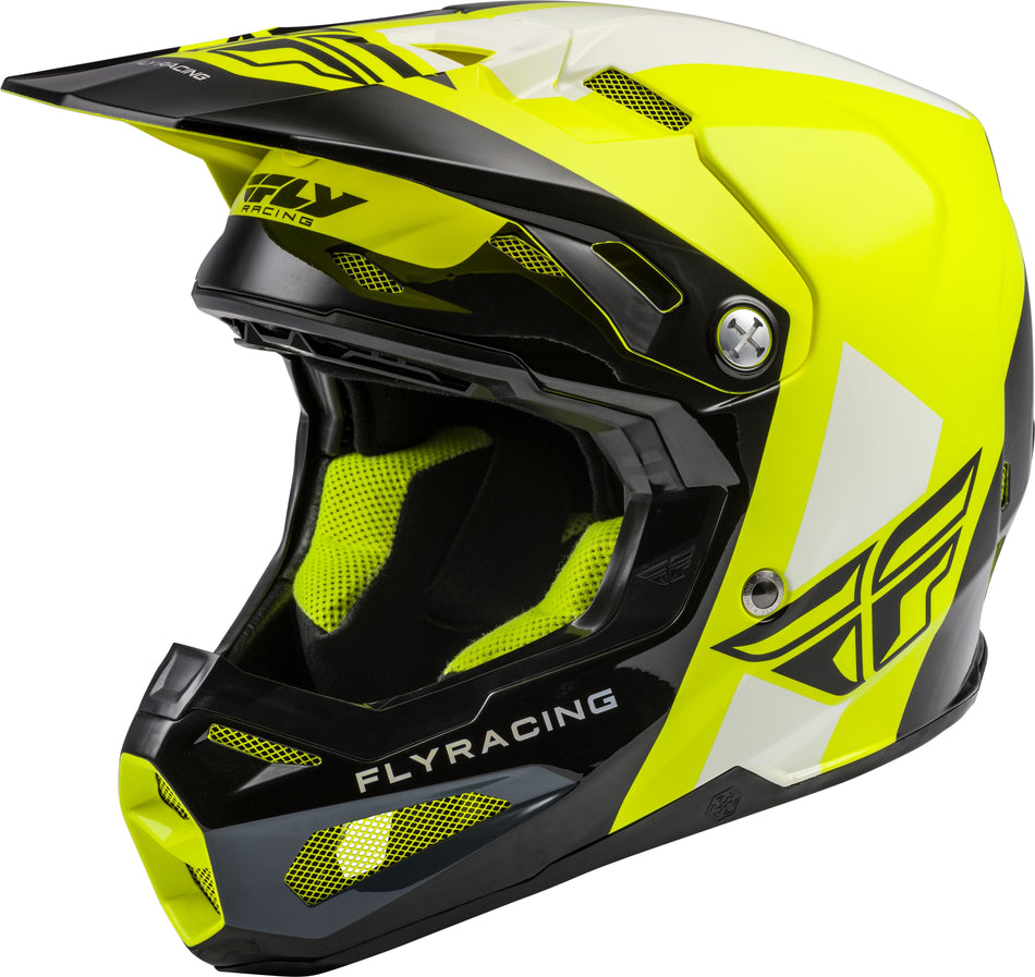 FLY RACING Formula Origin Helmet Black/Hi-Vis Yl 73-4406-3
