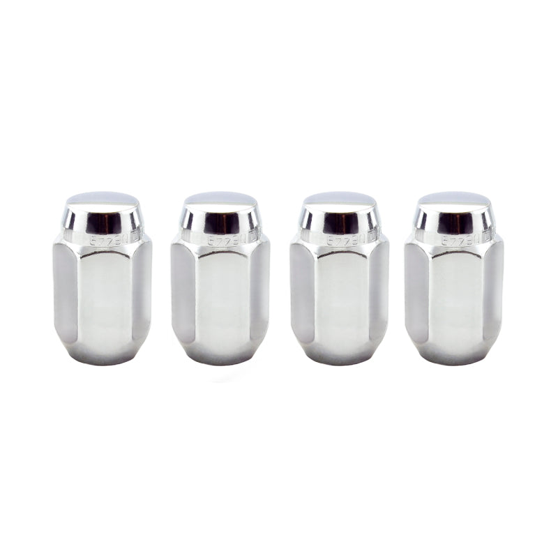 McGard Hex Lug Nut (Cone Seat) 1/2-20 / 13/16 Hex / 1.5in. Length (4-Pack) - Chrome 64000