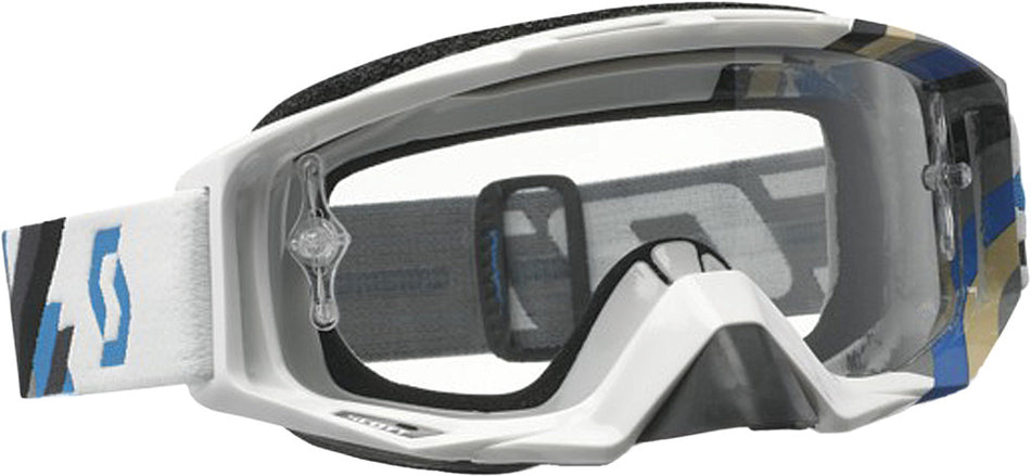 SCOTT Tyrant Goggle Linear White/Blue W/Clear Lens 221330-4049041
