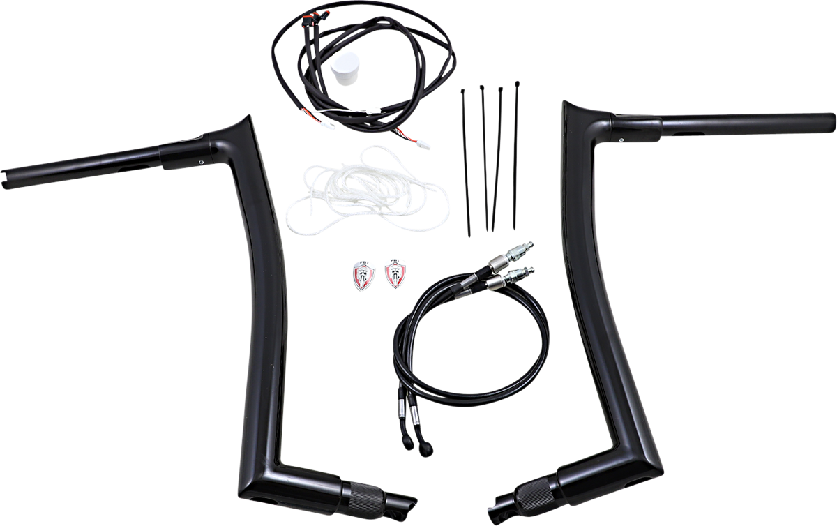 FAT BAGGERS INC. Handlebar Kit - Pointed Top - 16" - Black 809616-B