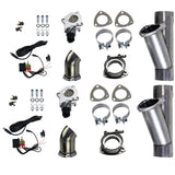 Granatelli 3.0in Alum Mild Steel Electronic Dual Slip Fit Exhaust Cutout w/Band Clamps 303530D