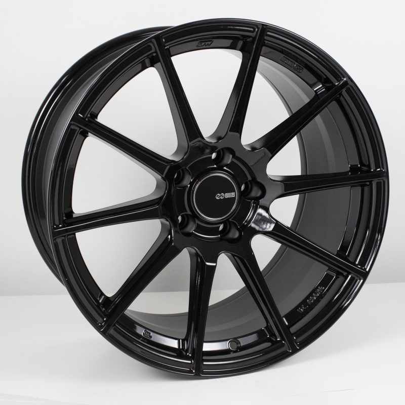 Enkei TS10 18x9.5 35mm Offset 5x114.3 Bolt Pattern 72.6mm Bore Dia Gloss Black Wheel 499-895-6535BK