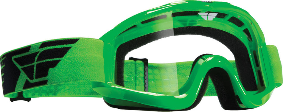 FLY RACING Focus Adult Goggle Green W/Cle Ar Lens 37-2205